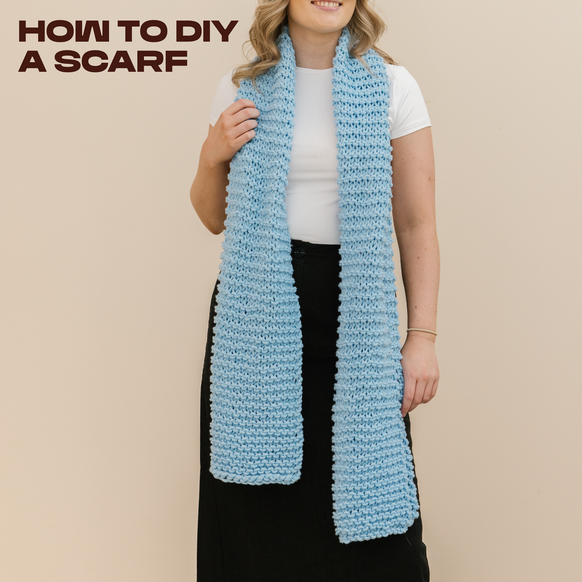 How to DIY a Scarf: The Easiest Way to Start Knitting – Having A Yarn