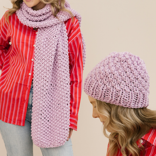 Wrap Battle Scarf & Snug Life Beanie Knit Kit Bundle