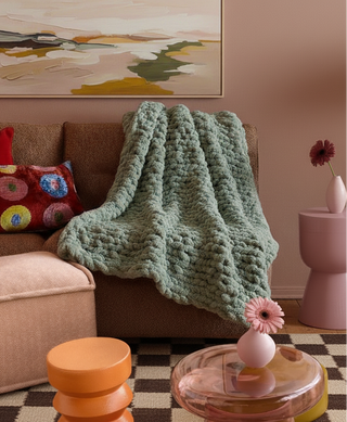 Knot-A-Problem Blanket Knit Kit - Sage