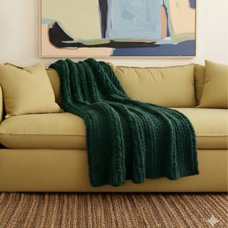 The Knot-A-Problem Blanket Knit Kit - Forest