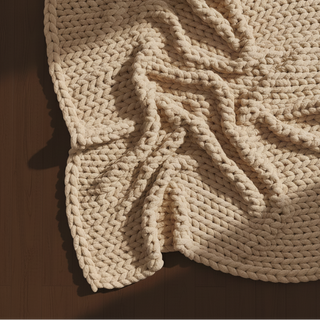 The Knot-A-Problem Blanket Knit Kit - Biscuit