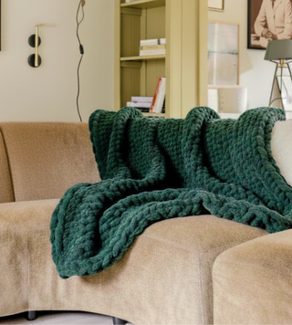 The Knot-A-Problem Blanket Knit Kit - Forest