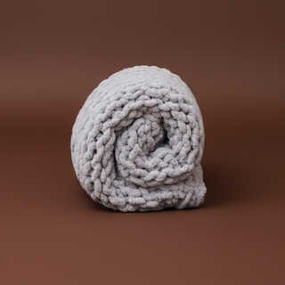 The Knot-A-Problem Blanket Knit Kit - Stone