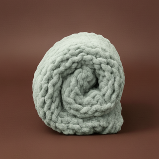 Knot-A-Problem Blanket Knit Kit - Sage