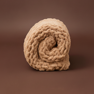 The Knot-A-Problem Blanket Knit Kit - Biscuit