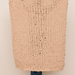 beige blanket DIY knit kit