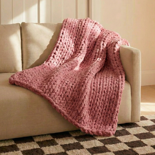 Knot-A-Problem Blanket Knit Kit - Blush