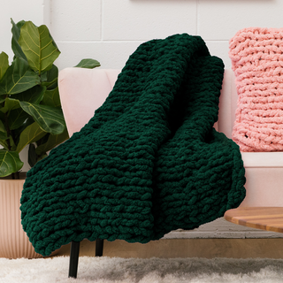 forest blanket DIY knit kit