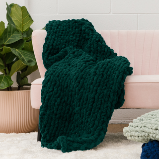 forest blanket DIY knit kit